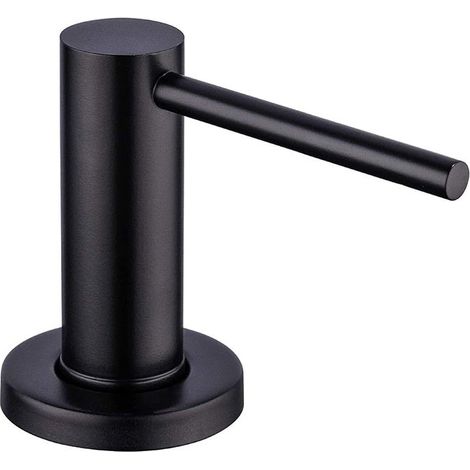Dispensador de jabón integrado para cocina y baño, tipo bomba, dispensador de jabón para lavabo, botella de 500 ml, negro. (1/5)