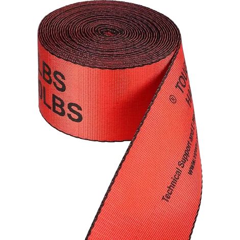 Sangle de treuil, polyester haute résistance, contrôle de charge sécurisé, Rouge (1/2)