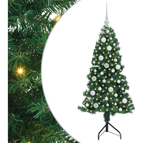 Eckiger künstlicher Weihnachtsbaum Grün 120 cm PVC und Metall vidaXL (1/5)
