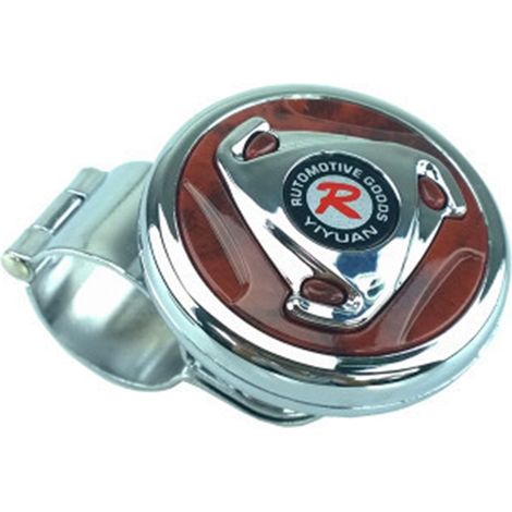 Boules de volant voiture avec roulement à billes, pommeau de direction universel chromé pour conduite assistée, accessoire automobile facilitant les manœuvres, lot de 2 pièces (1/3)
