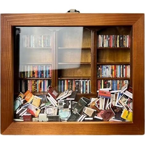 Étagère anti-anxiété : Secouez votre anxiété Décoration d’étagère, Décorations de Noël pour les amoureux des livres (1/5)