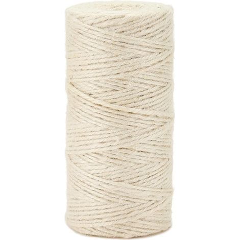 1 Rouleau Ficelle, Diamètre 2mm, Longueur 160m, Jute Naturel, Pour Bricolage, Jardin (1/2)