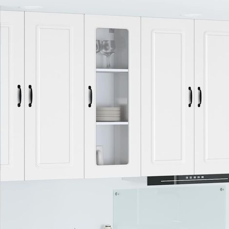 Armoire de cuisine avec stockage-Meuble de cuisine-Armoire de rangement Kalmar Blanc 40 x 31 x 100 cm 260242 (1/5)