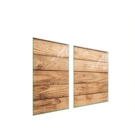 Assiette en verre et planche à découper en bois 100x52 (1/5)