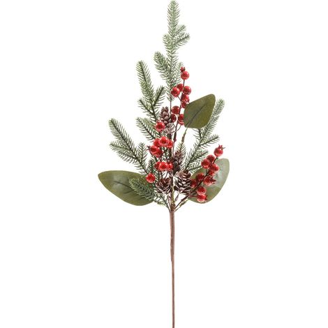 Tralcio natalizio con bacche decorazione natalizia h 60 cm (1/2)