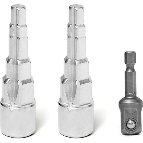 Clé Étagée Radiateur Universelle 1/2" à 5 Étages Clé de Montage Etagée à Cliquet avec Douille Carrée pour Sanitaire Chauffage et le Retrait de Vannes de Radiateur de Plusieurs Tailles (1/5)