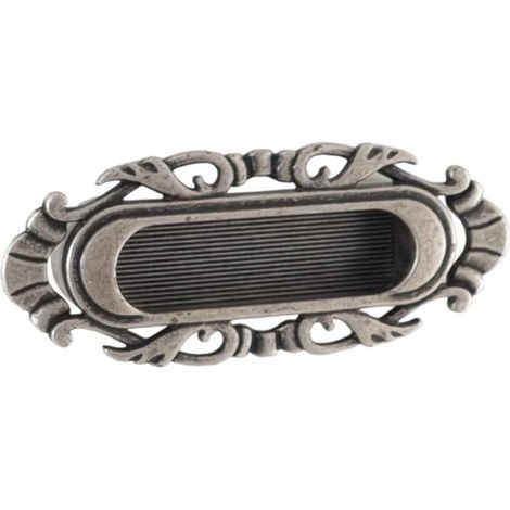 Maniglia per mobili ad incasso linea decor serie 24 Giusti - 75 Argento Vecchio Brillante