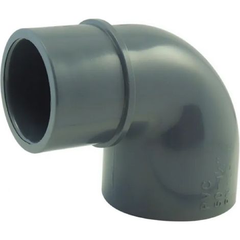 Codo de presión de PVC 90° diámetro 63 mm, hembra macho
