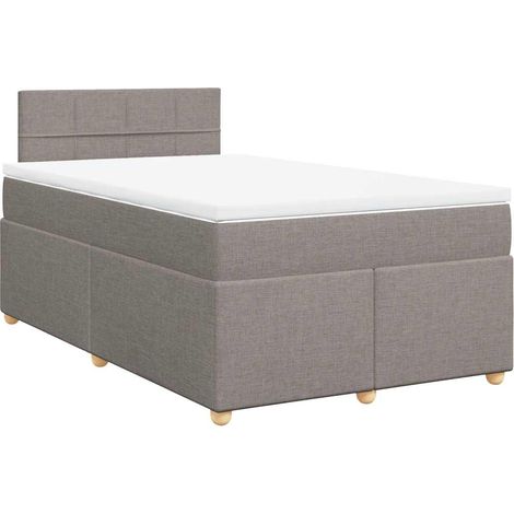 Maison Exclusive - Sommier à lattes de lit avec matelas taupe 120x190 cm tissu