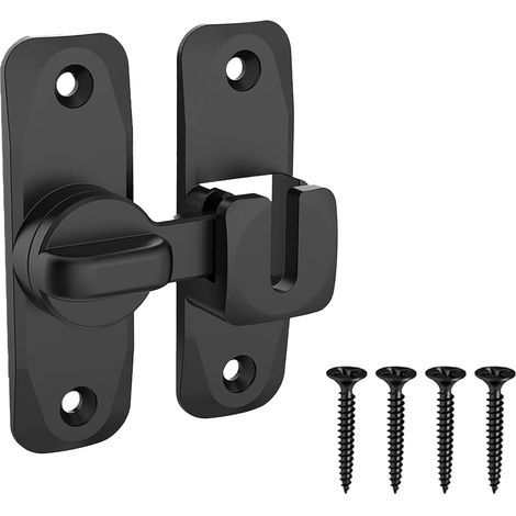 Verrou Pour Porte Coulissante - Réglable 90 Et 180 Degrés - Pour Salle De Bain Cabane Armoire - Lot De 2 (1/5)