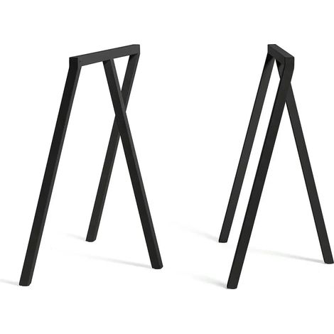 [NEUWERTIG] B-Ware Hay Loop Tischböcke Gestell Stand Frame Tischbein Schwarz H72cm Set 2 Stück