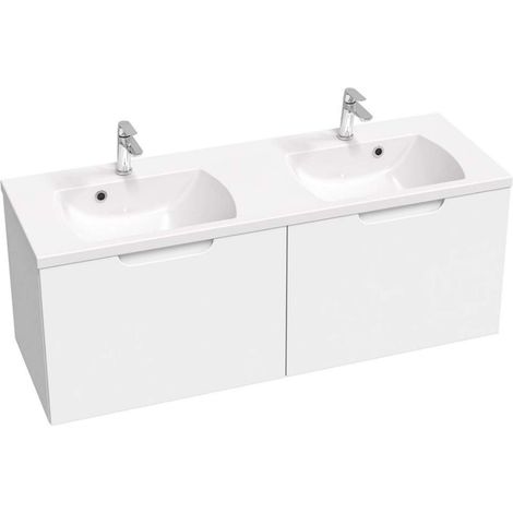 SD Classic II 1300 Armario para debajo del lavabo doble, blanco/blanco (1/4)
