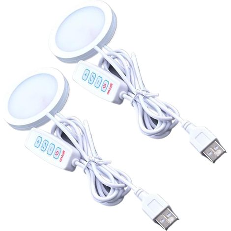 Lampe LED pour imprimante 3D, lot de 2, 3 modes réglables, alimentation USB 5 V Kit d'éclairage LED USB pour armoire, penderie, maquettes, présentoir à bijoux, maison, bureau, camping-car, chambre (1/5)