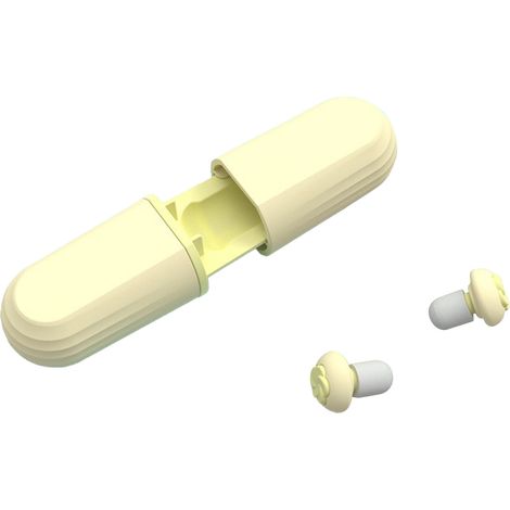 6 paires bouchons d'oreilles anti-bruit en silicone réutilisables, réduction sonore pour sommeil et travail, jaunes (1/5)