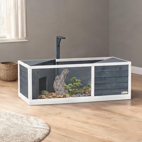 Terrarium coloris gris en tannenholz Pmma 120 x 50 x 40 cm (1/5)