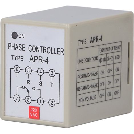 CKCTELAY Phasenschutzrelais, wasserdichtes Motorschutzgerät APR‑4 für Pumpenlüfter 220 V (1/5)