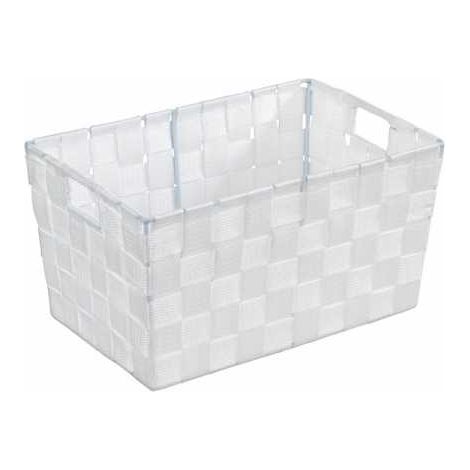 WENKO Cestino per il bagno Adria, contenitore per il bagno S, in Polipropilene, 30x20x15 cm, bianco