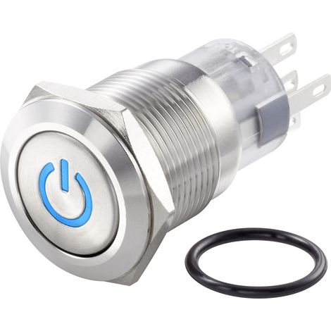 TRU COMPONENTS TC-7494500 TC-LAS1-AGQ-11ZDT/B/12V/S Vandalismusgeschützter Druckschalter 250 V/AC 3 (1/3)