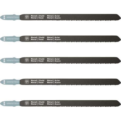 Lame de scie sauteuse Jig 26 AS pour tubes et profilés BIM 110 T1.0/1.6 MS SC. Tubes et profilés en aluminium, plastiques renforcés de fibres, acier inoxydable,matériaux sandwich.VE=5 pcs. (1/5)