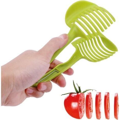 Pair Outil de cuisine gadget créatif multifonction, trancheuse de fruits, ustensile de cuisine, pince à pain, trancheuse de tomates, Ensoleillé