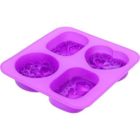 Stampo manuale in silicone per sapone, design angelo, 4 cavità (1/5)