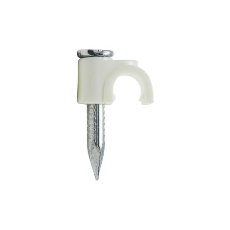 Grapa Cable Manguera Redonda 9mm BLANCA (Precio 100 Unidades) (1/2)
