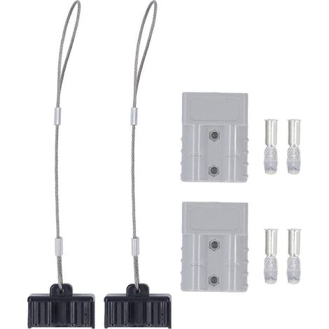 2er-Set Schnellverbinder für Batterien, 50 A, 600 V, feuerfest, hochleitfähig, Batteriekabelbaumstecker