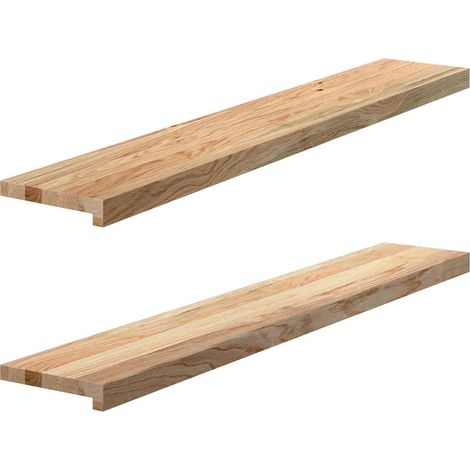 Fensterbänke 2 Stk. Unbehandelt 120x20x2 cm Massivholz Eiche vidaXL
