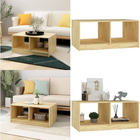 Table basse 75x50x33,5 cm Bois de pin massif - Table Basse - Meuble Salon - Table D'appoint - Bois Massif - Pin - Home & Living (1/5)