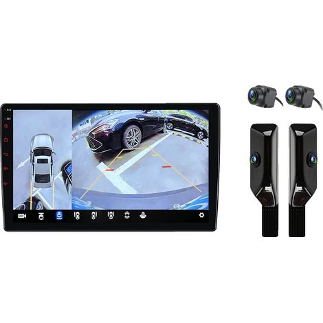Autoradio, Taille d'affichage, Compatible avec Toyota Land Cruiser Prado 150 2009-2013, V9 Plus (6 Go 128 Go) + caméra 360° (Noir) (1/2)