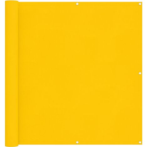 Paravent de balcon jaune, 110 x 300 cm, tissu Oxford (1/2)