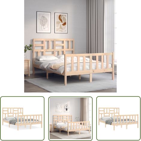 Maison Exclusive Massivholzbett ohne Matratze 140x200 cm (1/5)
