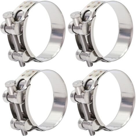 Collier de serrage, Lot de 6 Plage de Serrage 40-43mm, T-Bolt Collier Inox, Colliers de Serrage à Boulon en T pour Conduite d'eau, Conduite de gaz, Tube d'automobiles (1/5)