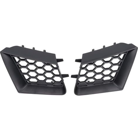 Lot De 2 Pare-Chocs Avant, Grille De Calandre,Calandre De Voiture, Grille Supérieure Gauche Droite Noir Brillant De Remplacement Pour Seat Ibiza Cordoba 6l 2002‑2009 (1/5)