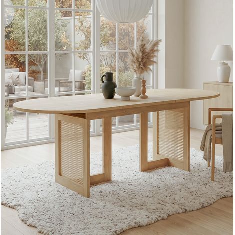 Tavolo da pranzo allungabile 150/200 x 90 cm, 6–8 persone, MDF, colore rovere (1/5)