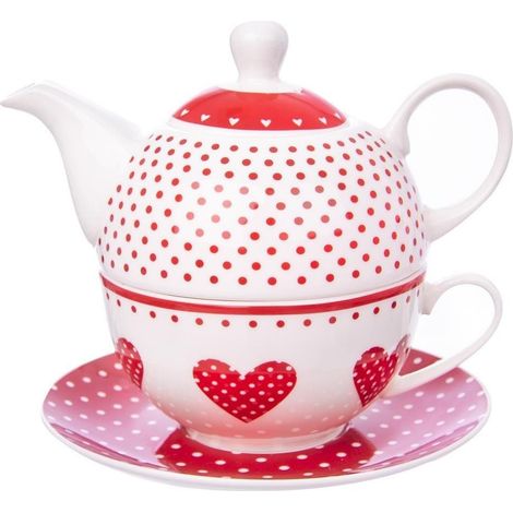 380-ml-Porzellankrug mit Tasse zum Aufbrühen von Kaffee, Tee und Kräutern (1/4)