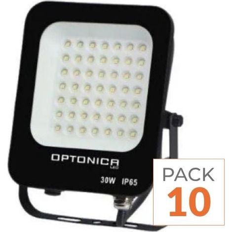 Projecteur LED Extérieur SMD 30W IP65 Noir (Pack de 10) - Blanc
