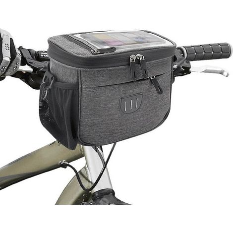 Borsa da manubrio staccabile, borsa per bicicletta, borsa da telaio, impermeabile con cerniera, accessorio per bicicletta, borsa a tracolla, borsa portaoggetti da telaio per biciclette (1/5)
