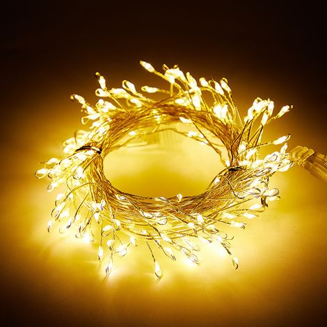1 Guirlande lumineuse, 6 m, 200 LED, fil de cuivre, 8 modes, étanche IP44, intérieur extérieur (1/5)