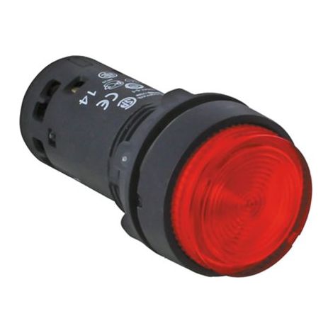Harmony bouton poussoir lumineux - Ø22 - LED rouge - à accrochage - 1F - 24v