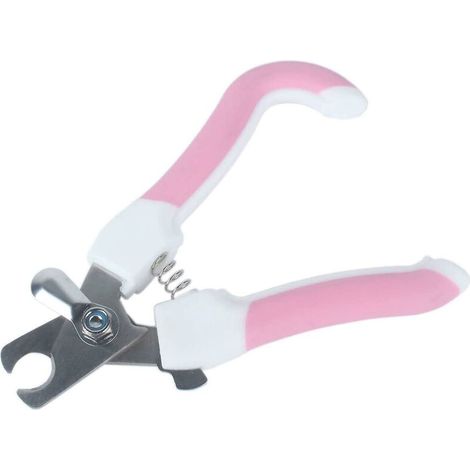 Coupe-ongles antirouille pour animaux de compagnie, outil de nettoyage pour coupe-ongles, petit modèle rose, lot de 2