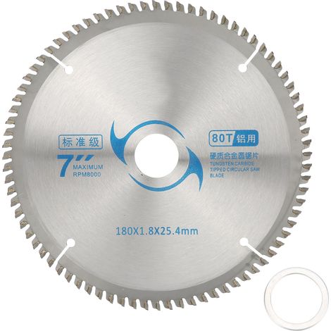 Lame de scie circulaire de 7 pouces, disque de coupe en alliage dur pour bois, 80 dents (1/5)