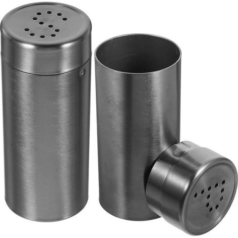 2 salières et poivrières rechargeables en acier inoxydable Bouteilles à épices pratiques pour la cuisine (1/5)