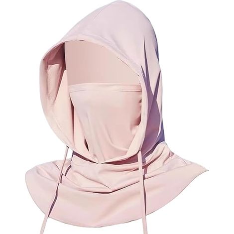 Masque de Protection Solaire, Respirant, Soie Glacée, Refroidissant, Couvre-Visage Complet pour Protection Solaire avec Cagoule et Protège-Nuque, Séchage Rapide, Lavable, Masque de Protection Solaire  (1/4)