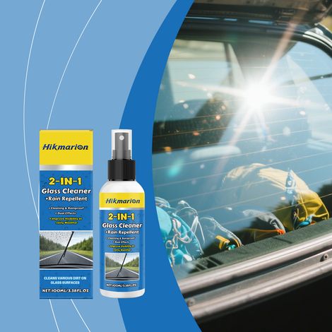 2-in-1 Glasreiniger für klare Sicht bei Regenwetter und die tägliche Reinigung von Windschutzscheiben und Rückspiegeln – 100 ml -- DE (1/5)