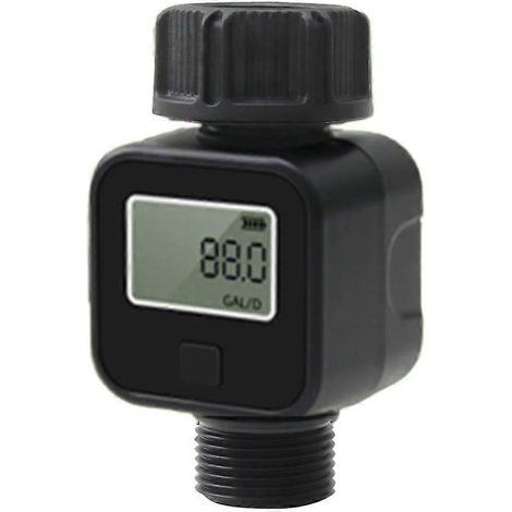 Débitmètre pour tuyau d'arrosage, mesure la consommation et le débit d'eau, pour tuyaux et robinets de 3/4 pouce (1/5)
