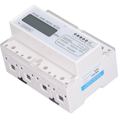 Compteur triphasé rail DIN 35mm XTM1250SA 7P LCD 3×220V/380V ancien modèle 3×5(30)A (1/5)