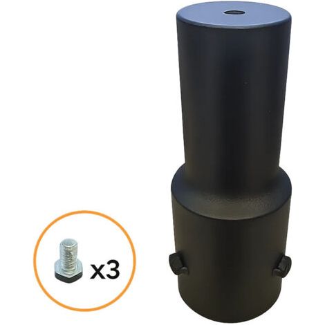 Adaptateur De Lampe De Route Avec Lampe De Rue En Métal Noir Avec 3 Vis De Fixation Pt-58mm (1/3)