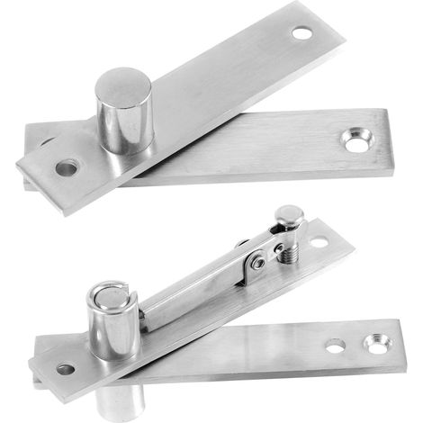 Charnières Pivotantes de Porte Robustes, Charnière de Porte Cachée Acier Inoxydable Rotation à 360 Degrés Quincaillerie de Porte Secrète Bois Invisible pour Porte Placard Bibliothèque (1/5)