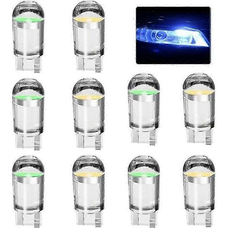 Lot de 10 ampoules LED W5W 194 T10 à culot W5W, faciles à installer, pour plaque d'immatriculation (12 V). (1/4)